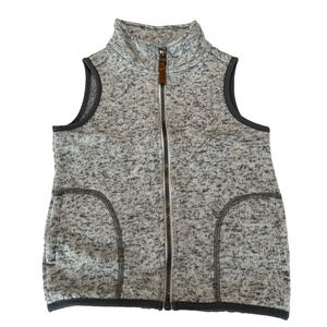 Carter's Full-Zip Fleece Vest Toddler 4T Gray Pockets Jacket Gorpcore Outdoor